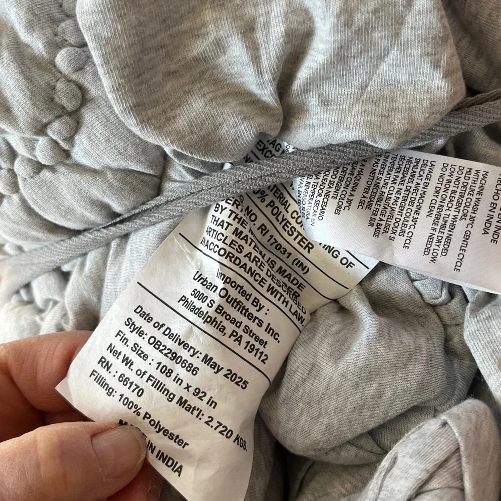 Anthropologie Brooke Heathered Jersey Cotton Quilt Size Cal King NWT